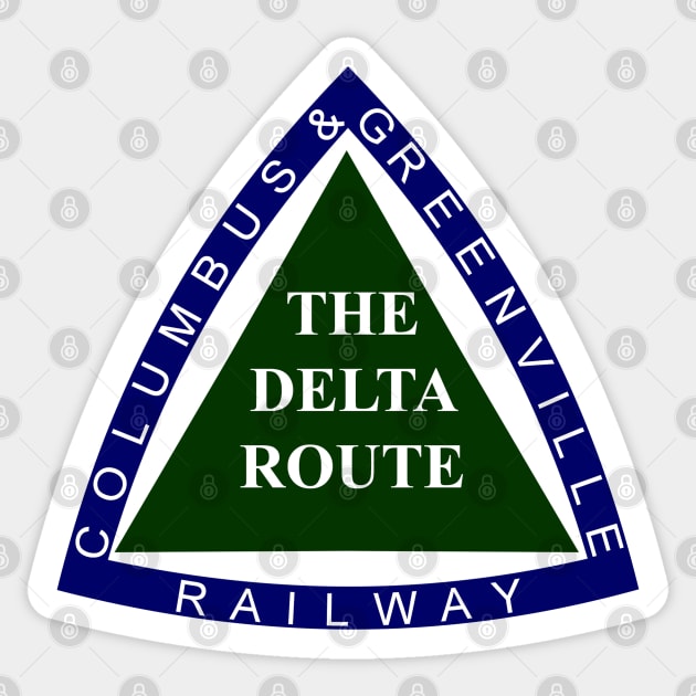 The Columbus & Greenville Railway Sticker by Railway Tees For All